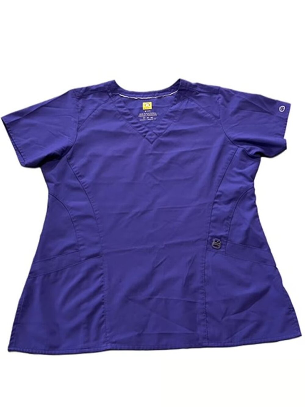 Wink 123 4-Pocket Stylized V-Neck Scrub Top Women's Size M Color Grape